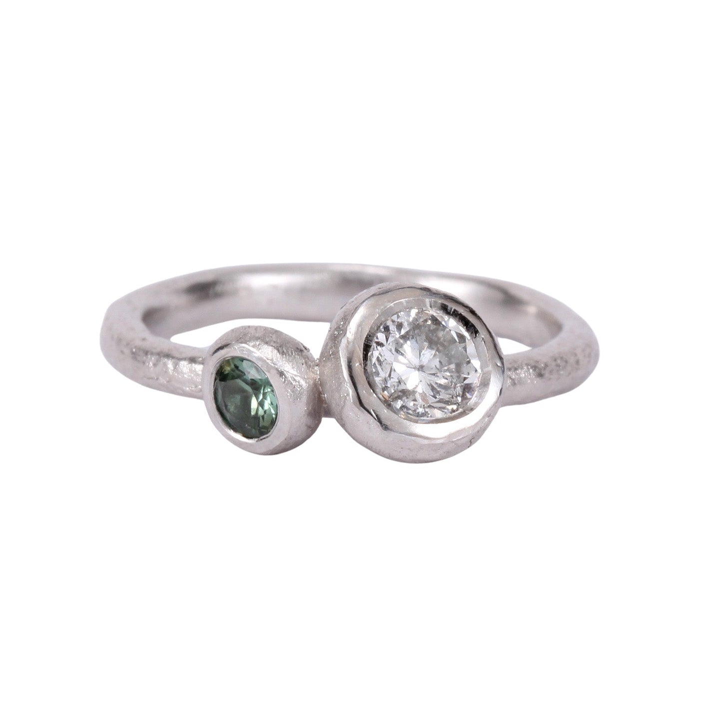 Front-facing view of Diane ring by Betsy Barron in platinum