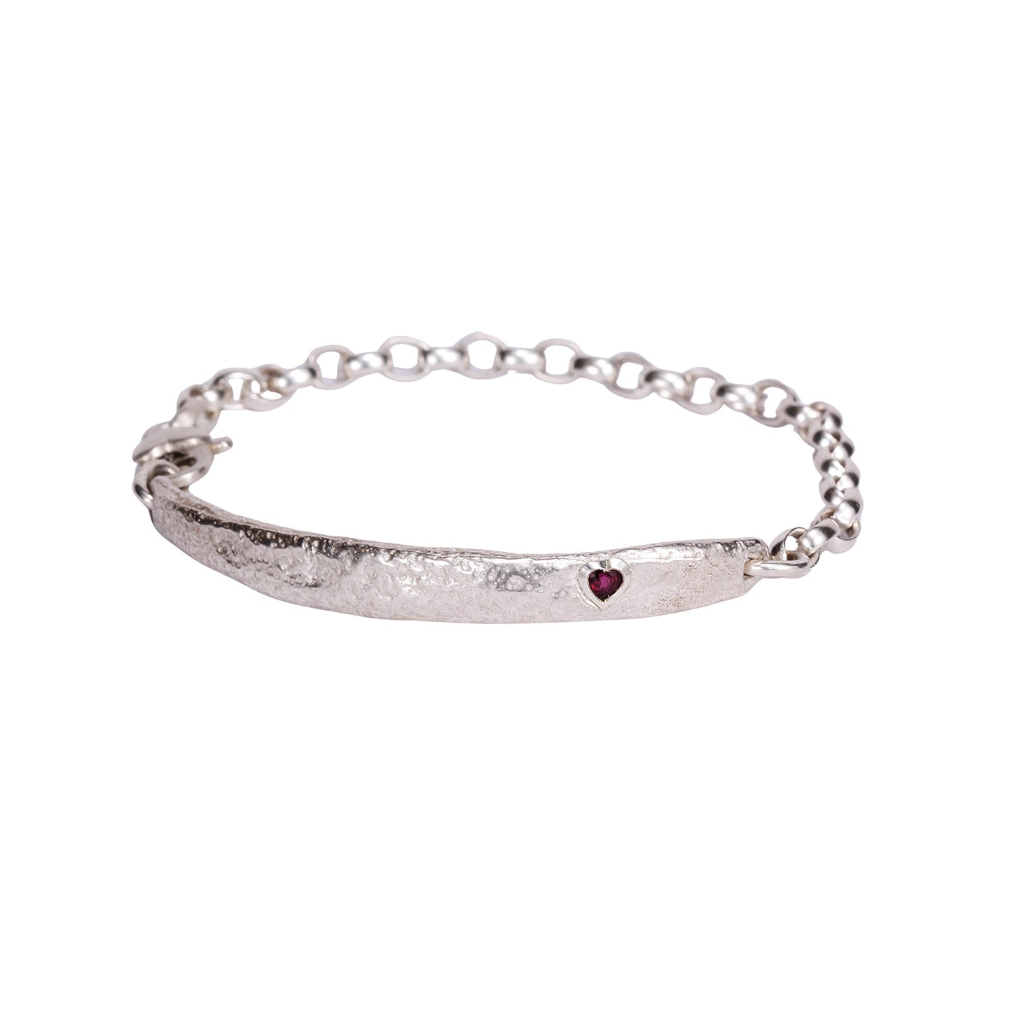 Molten ID Bracelet w/Gemstone