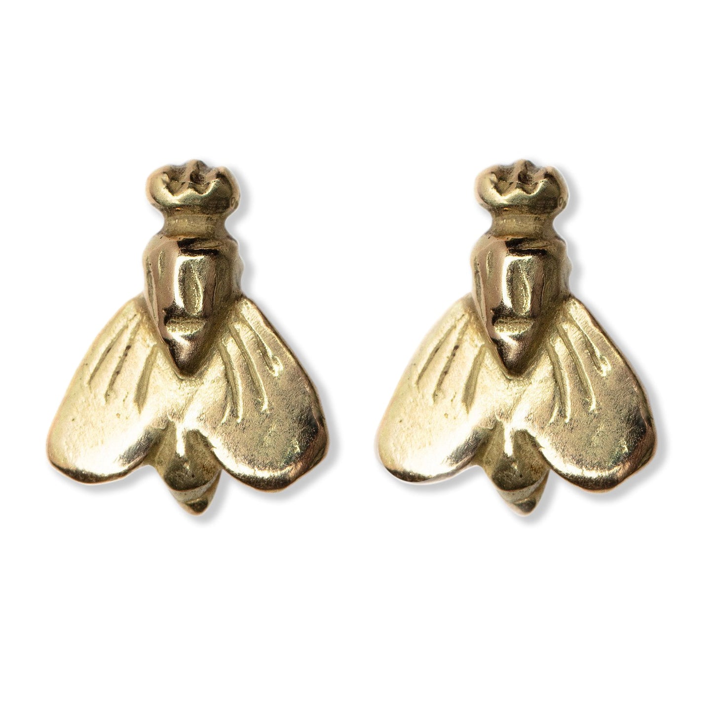 Petite Abeille earrings by Betsy Barron in 18k yellow gold.