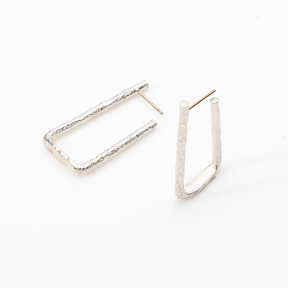Tallboy Hoop earrings by Betsy Barron Jewellery in sterling silver