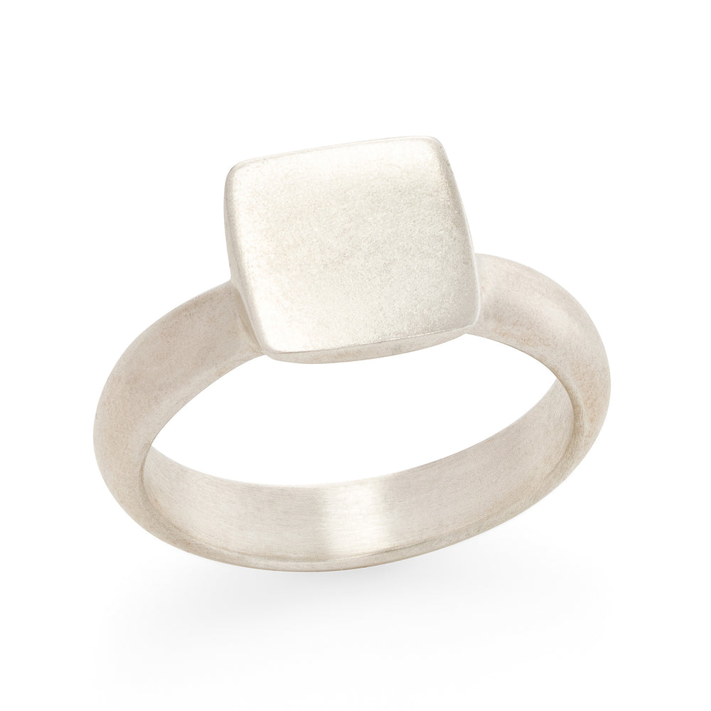 Square Signet Ring in sterling silver