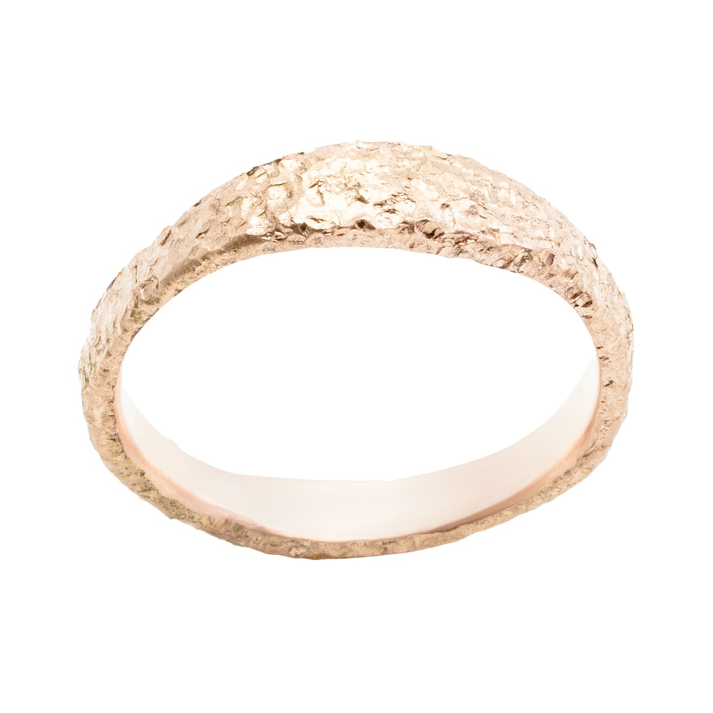 Narrow Lava Band in 14k rose gold