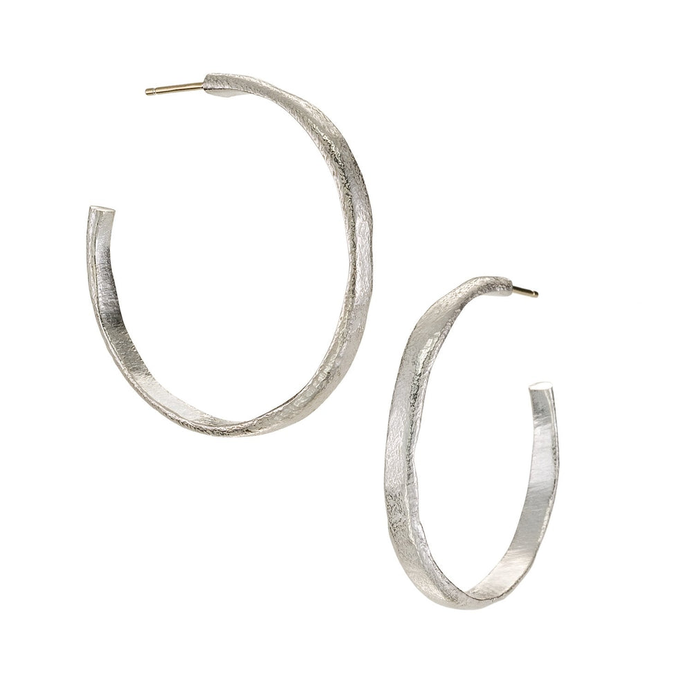 
                      
                        Large Molten Hoop in sterling silver by Betsy Barron
                      
                    