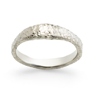 Narrow Lava Band in sterling silver