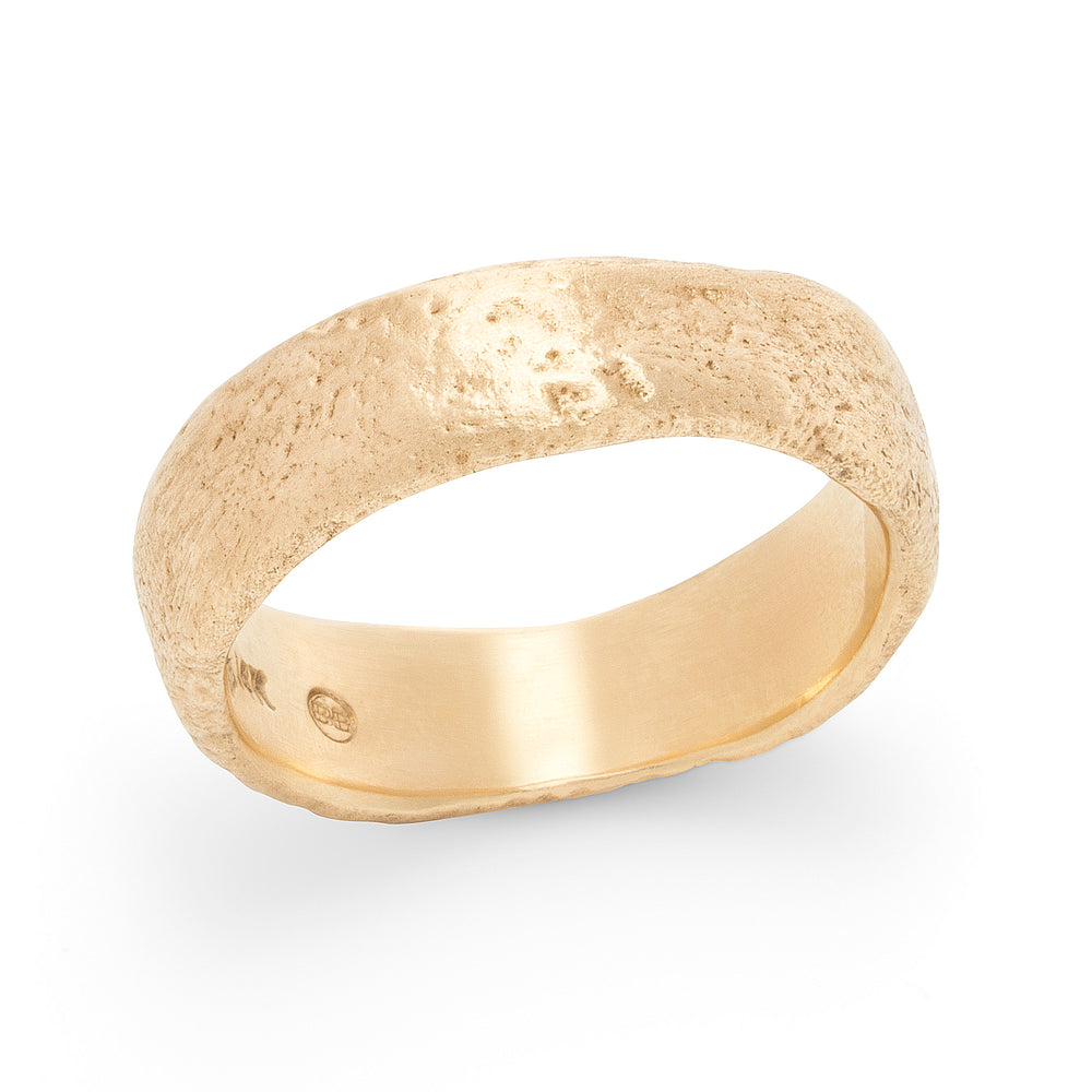 
            
                Load image into Gallery viewer, Wide Molten Band in 14k rose gold
            
        